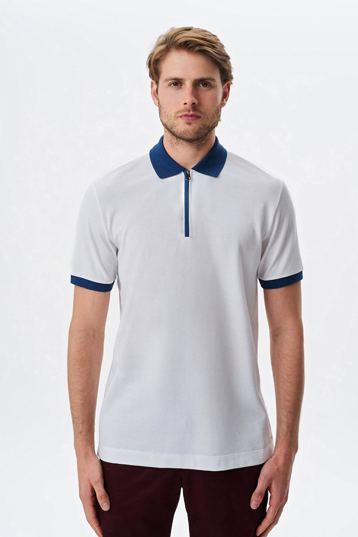 Arma Erkek Regular Fit Basic % 100 Pamuk Pike Fermuarlı Polo Yaka Tişört Y29374354302 