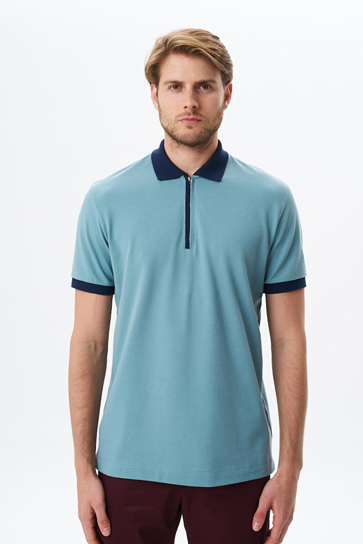 Arma Erkek Regular Fit Basic % 100 Pamuk Pike Fermuarlı Polo Yaka Tişört Y29374354302 