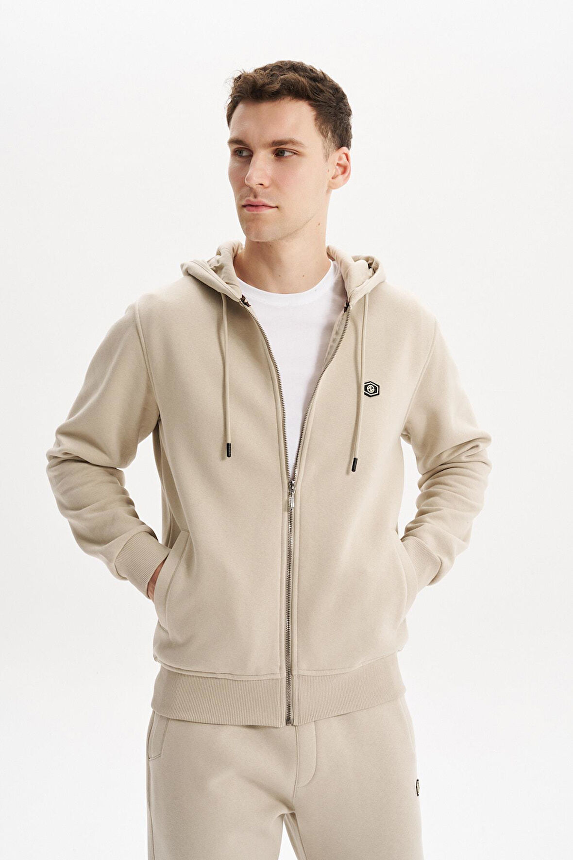 Arma Erkek Sweatshirt Büyük Beden 3 İplik Kalın Kumaş Kapüşonlu Fermuarlı Cepli %70 Pamuk %30 Polyester K30324801502 