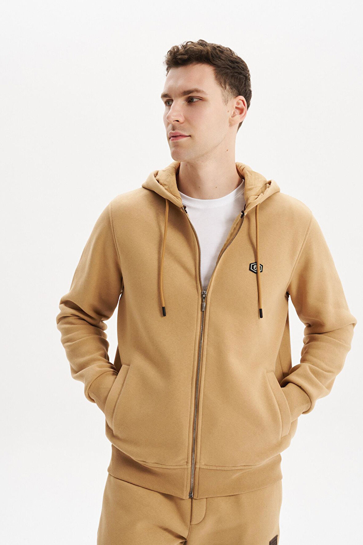 Arma Erkek Sweatshirt Büyük Beden 3 İplik Kalın Kumaş Kapüşonlu Fermuarlı Cepli %70 Pamuk %30 Polyester K30324801502 