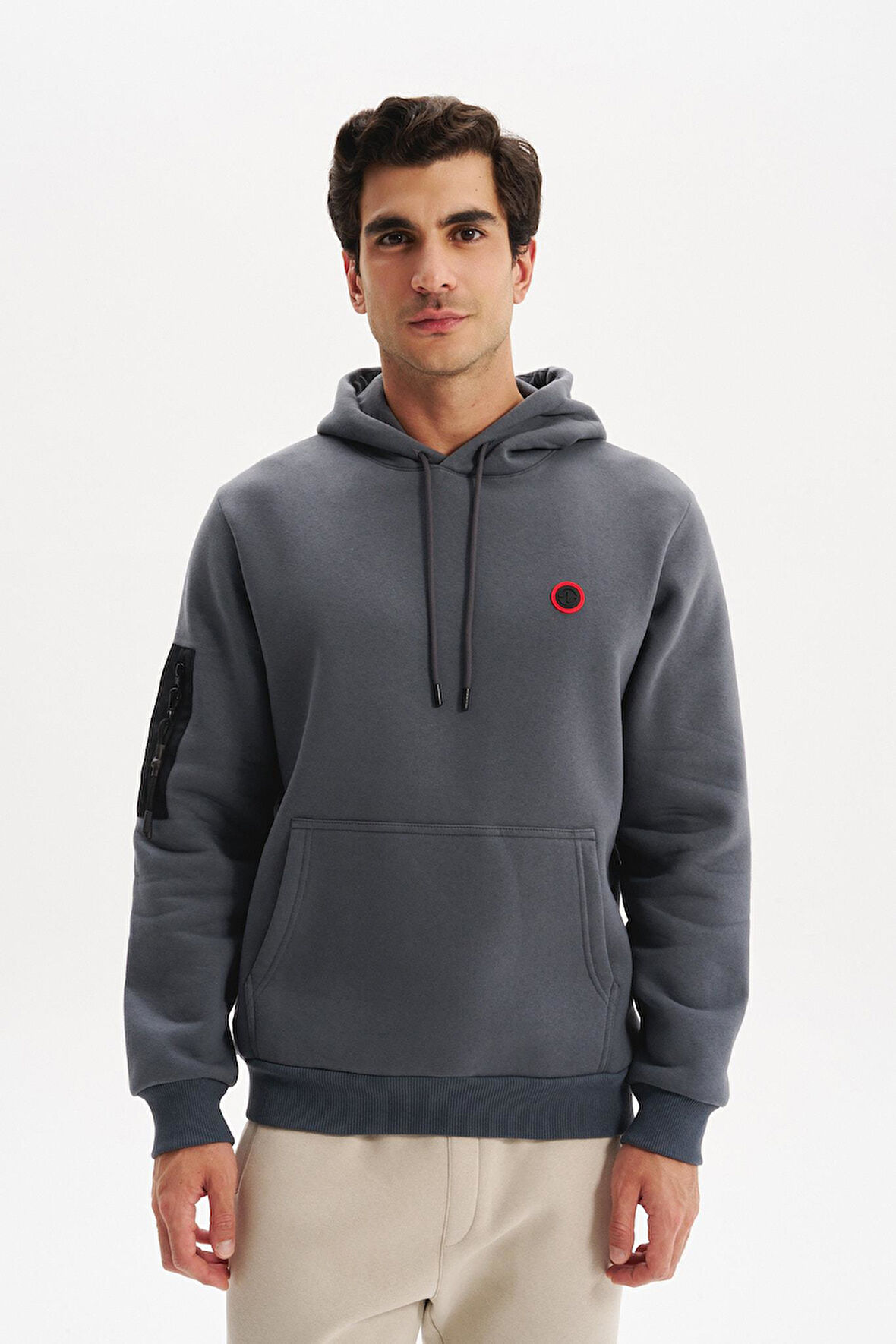 Arma Erkek Regular Fit 3 İplik Şardonlu Kanguru Cepli Kapüşonlu Sweatshirt – Pamuk Polyester Karışımı – K30254629202 