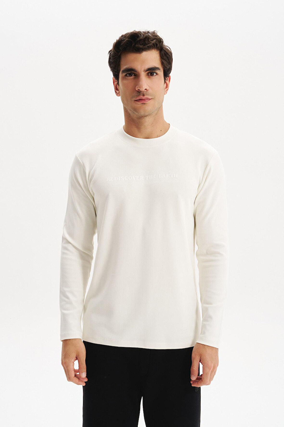 Arma Erkek Slim Fit Çift Taraflı İnce İnterlok Modal Karışımlı Bisiklet Yaka Sweatshirt K30124989302 