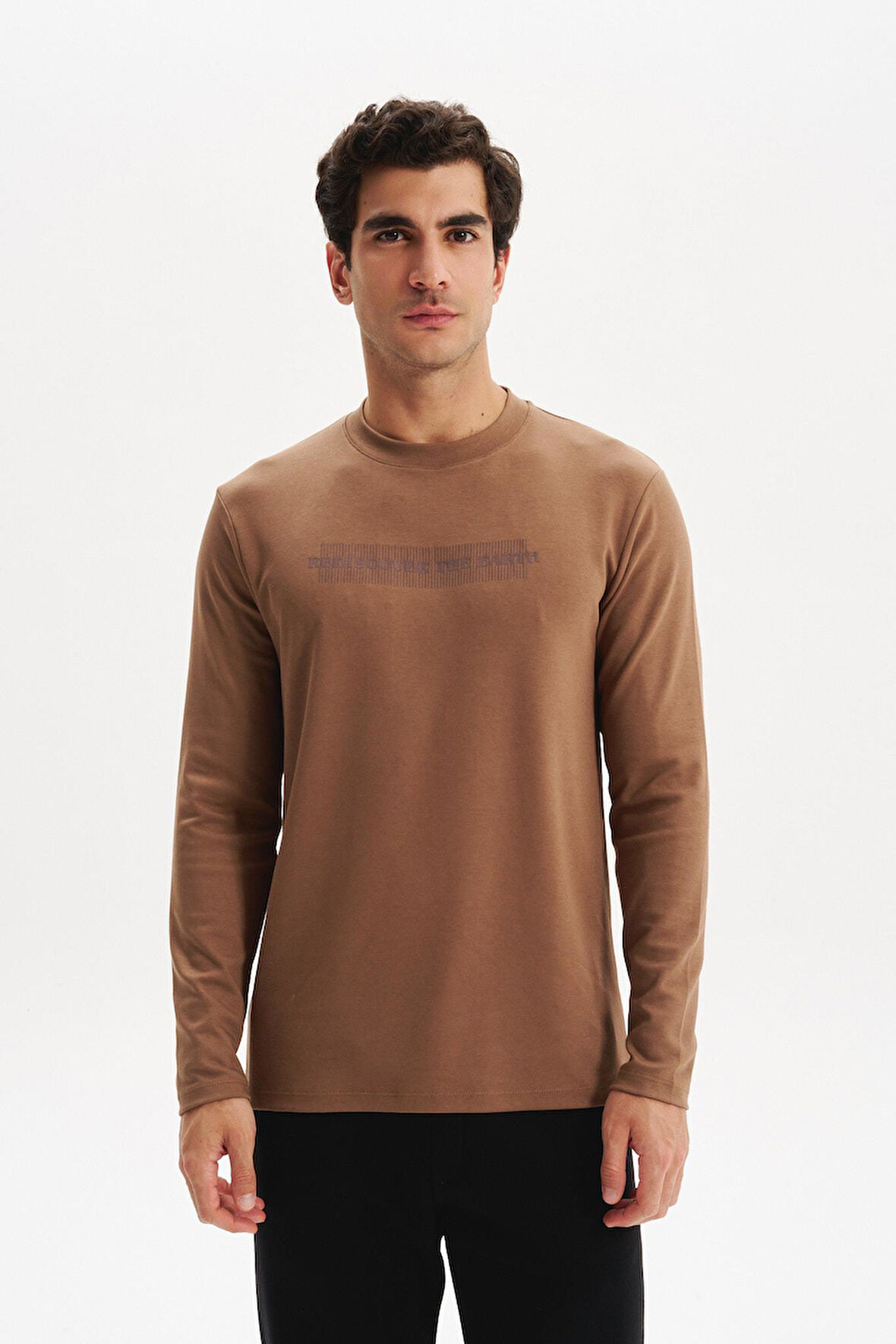 Arma Erkek Slim Fit Çift Taraflı İnce İnterlok Modal Karışımlı Bisiklet Yaka Sweatshirt K30124989302 