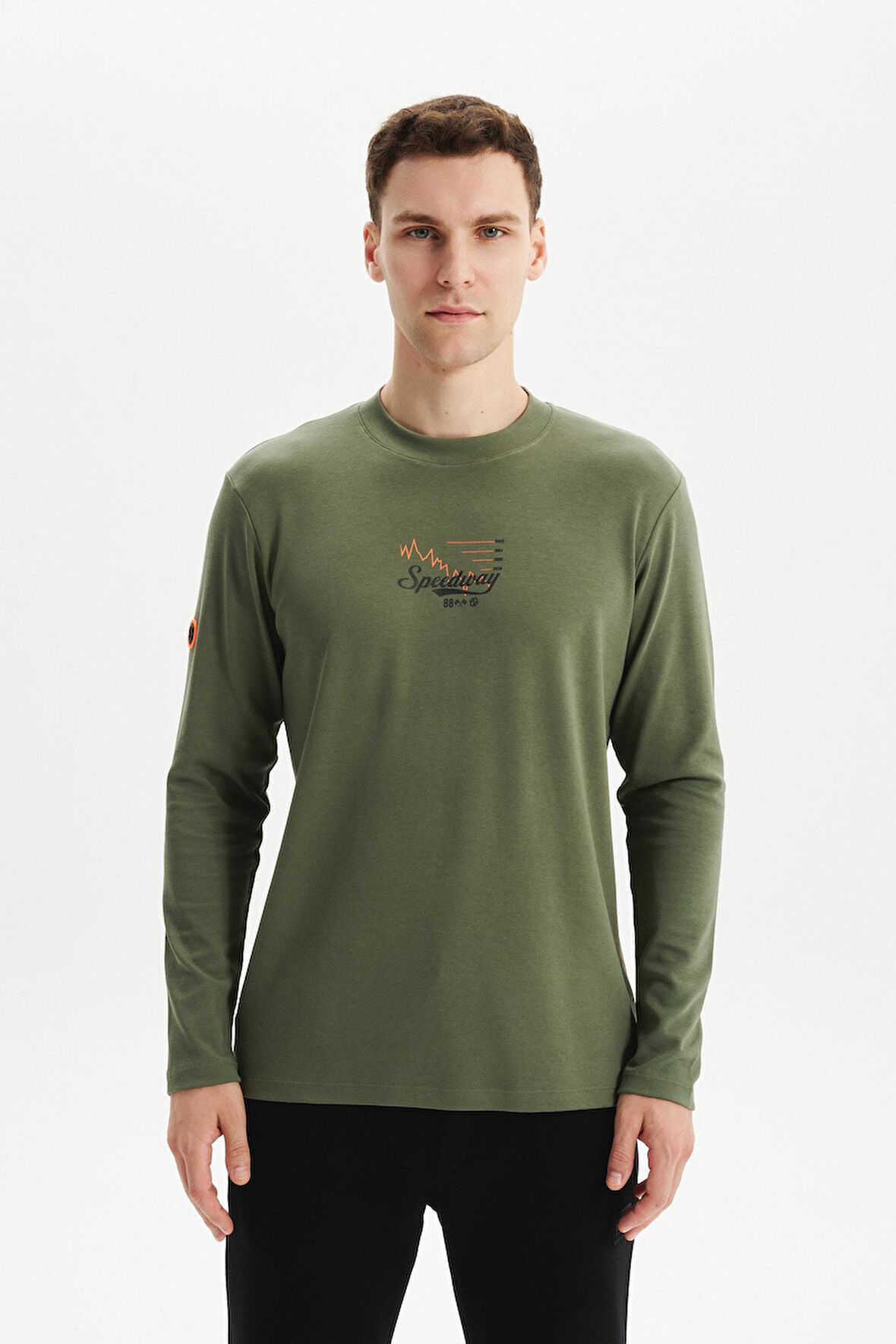 Arma Erkek Slim Fit Çift Taraflı İnce İnterlok Pamuk Modal Elastan Karışımlı Bisiklet Yaka Sweatshirt K30124989502 