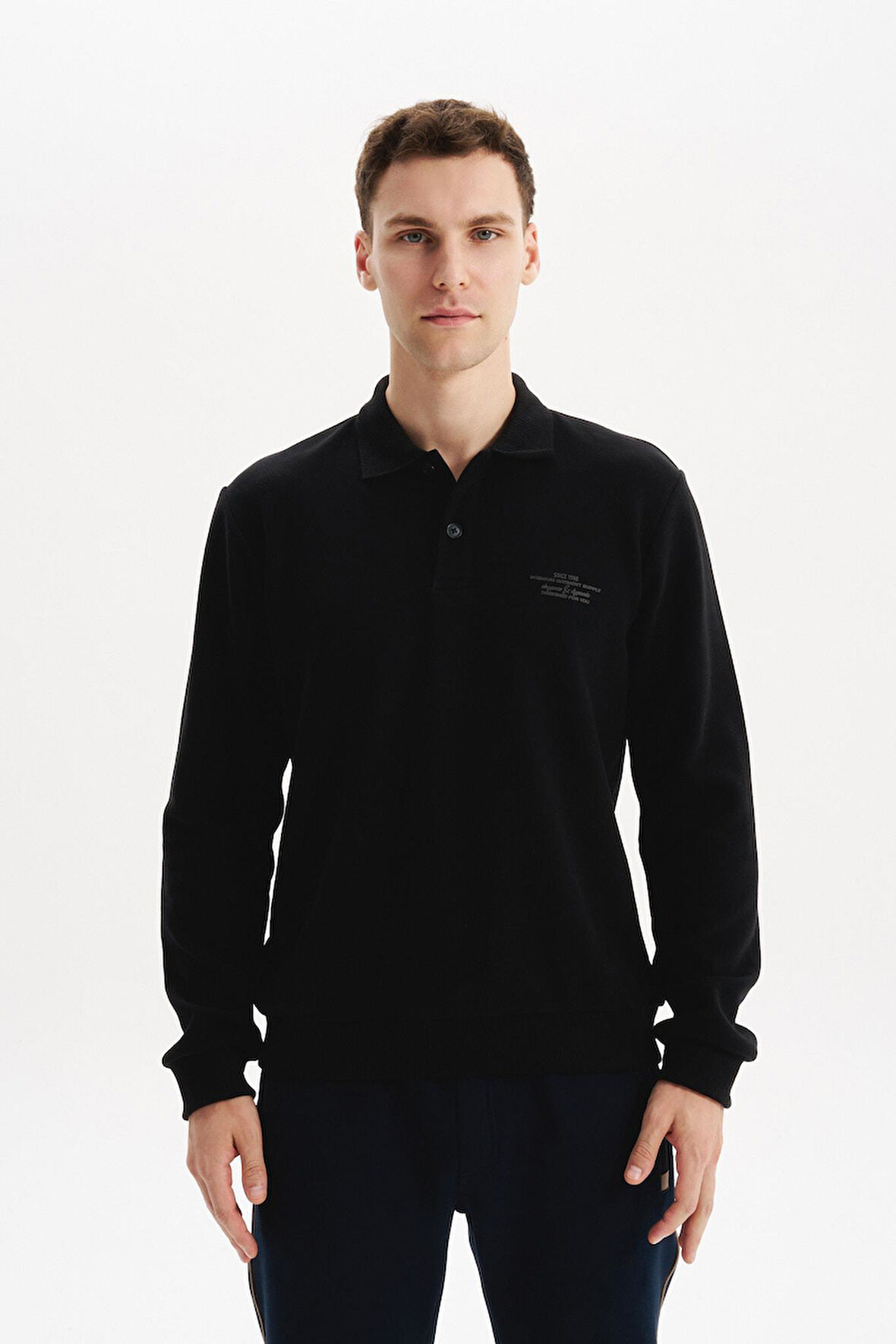 Arma Erkek Regular Fit Selanik Kumaş Polo Yaka Sweatshirt – Düğmeli, Pamuk Polyester Karışımlı %65 Pamuk %35 Polyester K30564699102 