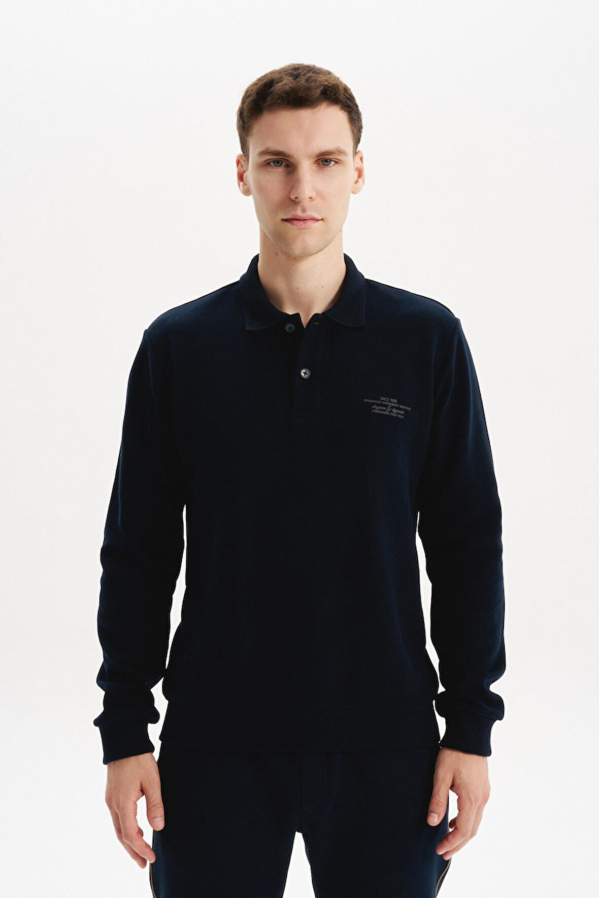 Arma Erkek Regular Fit Selanik Kumaş Polo Yaka Sweatshirt – Düğmeli, Pamuk Polyester Karışımlı %65 Pamuk %35 Polyester K30564699102 