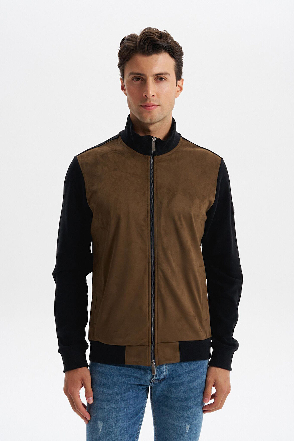 Arma Erkek Regular Fit Selanik Kumaş Dik Yaka Fleto Cepli Basic Sweatshirt Kazak K30324698502 