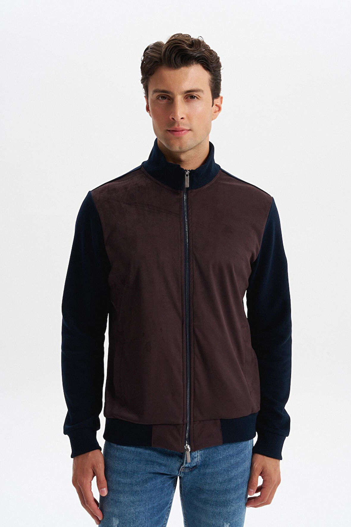 Arma Erkek Regular Fit Selanik Kumaş Dik Yaka Fleto Cepli Basic Sweatshirt Kazak K30324698502 