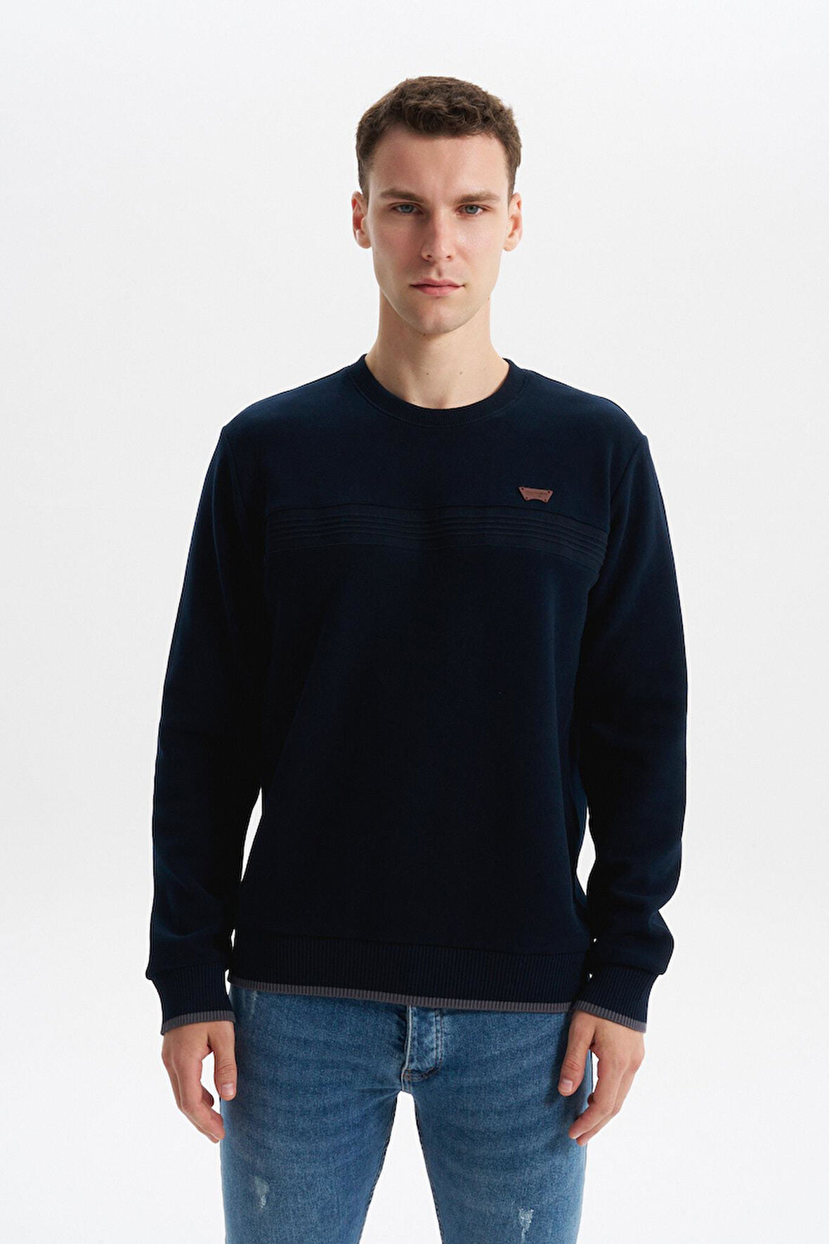 Arma Erkek Regular Fit Selanik Sweatshirt Kazak – Karbon Fırçalı, Bisiklet Yaka, Pamuk Polyester, Süs Etiketli K30124697802 