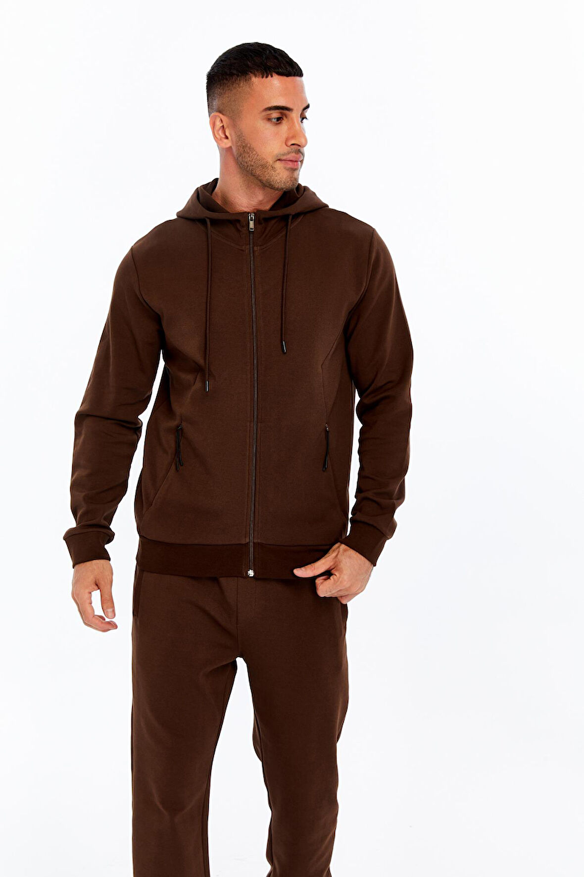 Arma Erkek Slim Fit Interlok Kapüşonlu Sweatshirt – Yandan Gizli Fermuarlı Cepli K30324989702 