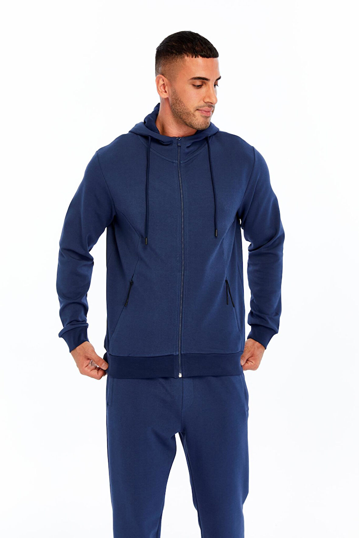 Arma Erkek Slim Fit Interlok Kapüşonlu Sweatshirt – Yandan Gizli Fermuarlı Cepli K30324989702 