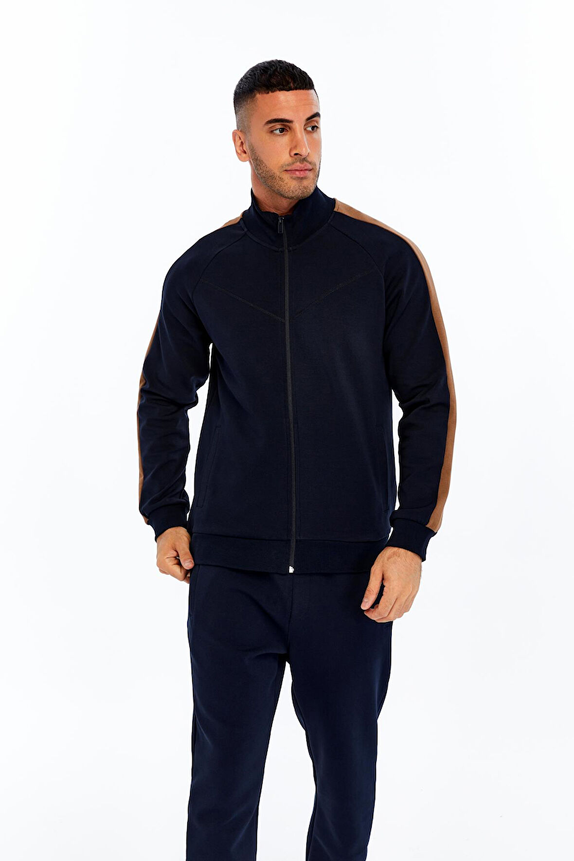 Arma Erkek Slim Fit Reglan Kollu Fleto Cepli Tam Fermuar Dik Yaka Interlok Sweatshirt K30324989602 