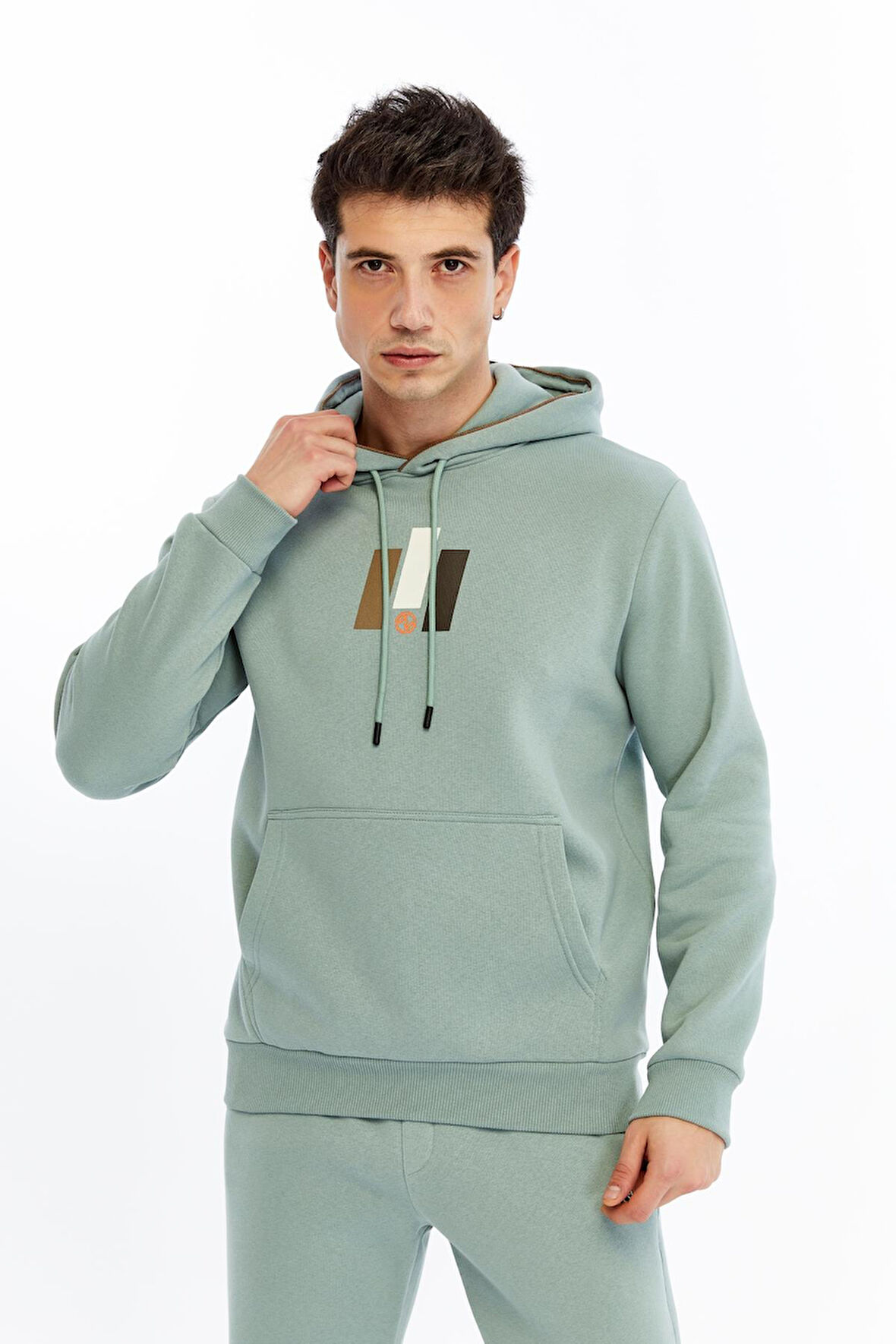 Arma Erkek Kapüşonlu Sweatshirt – Kanguru Cepli, 3 İplik Şardonlu, Regular Fit, %70 Pamuk %30 Polyester K30254628502 