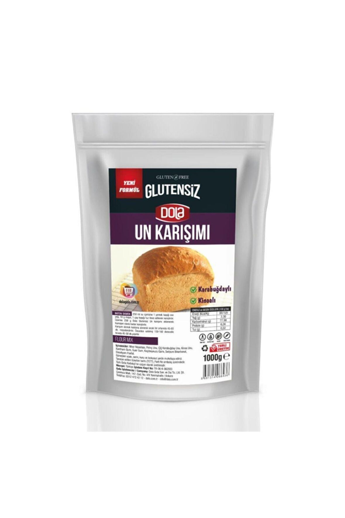 Glutensiz Çiğ Karabuğdaylı Kinoalı Un Karışımı 1 kg