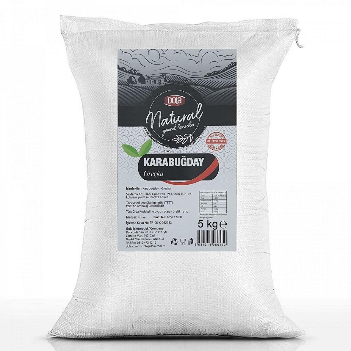 Dola Glutensiz Kavrulmuş Karabuğday Tane 5 kg