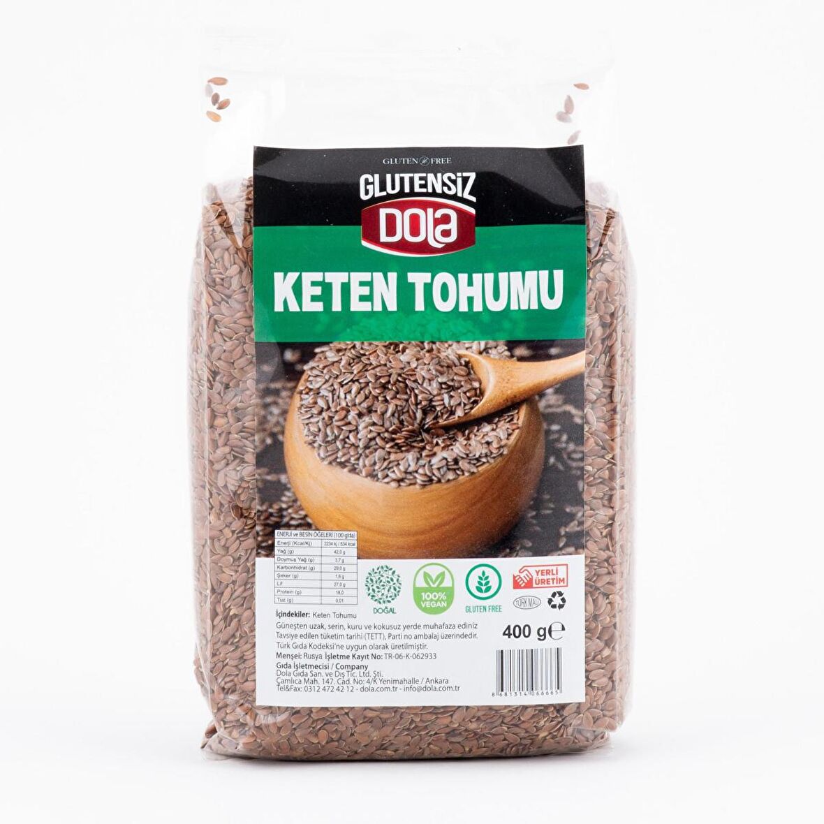 Dola Keten Tohumu 400 Gr Glutensiz 