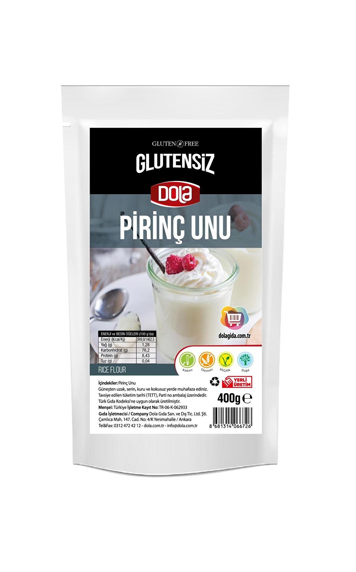 Dola Glutensiz Pirinç Unu 400 gr