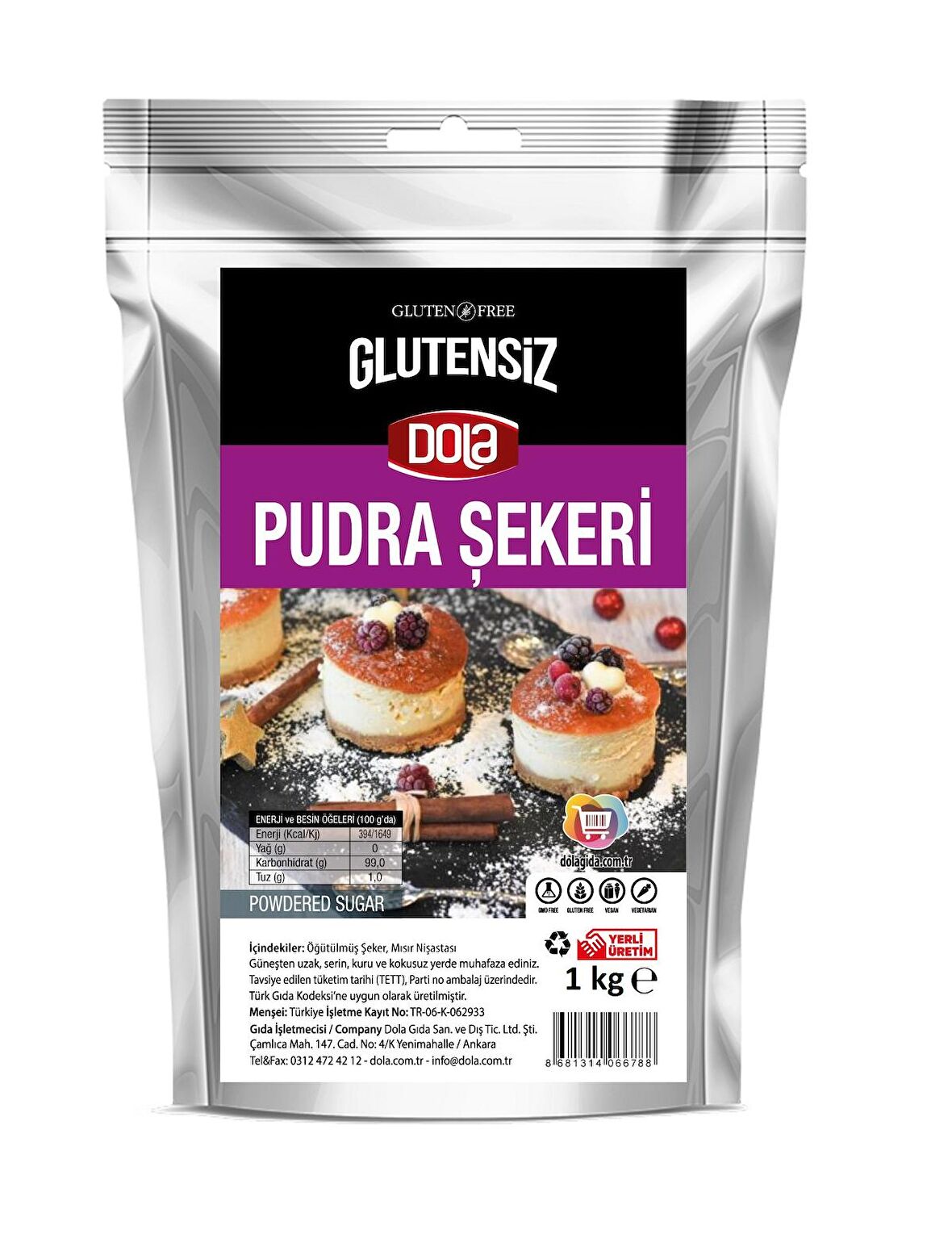 Dola Glutensiz Pudra Şekeri 1 kg