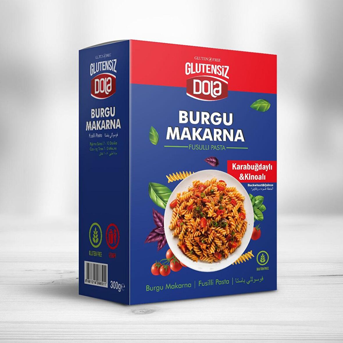 Dola Glutensiz Burgu Makarna 300 g Karabuğdaylı ve Kinoalı