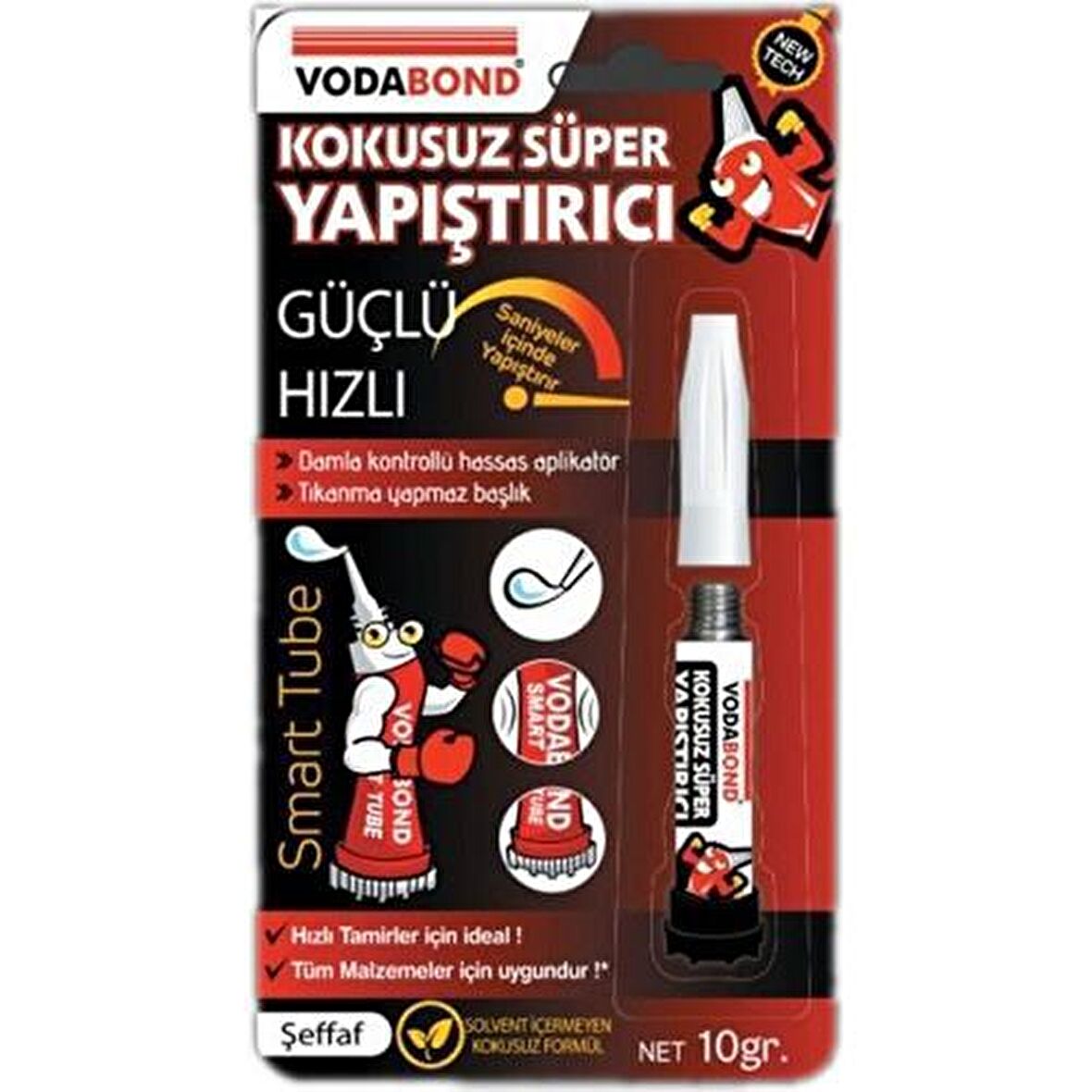 Vodabond Kokusuz Güçlü Süper Hızlı Yapıştırıcı Şeffaf 10 gr