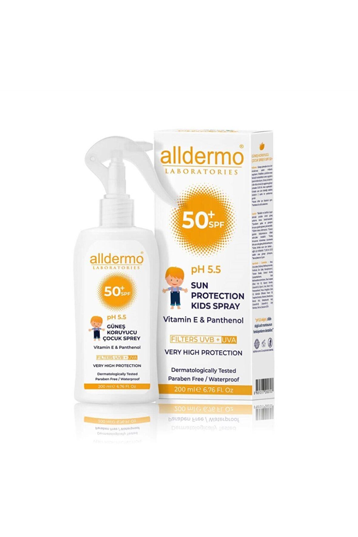 Alldermo SPF 50+ Faktör Çocuk Güneş Koruyucu Sprey 200 ml