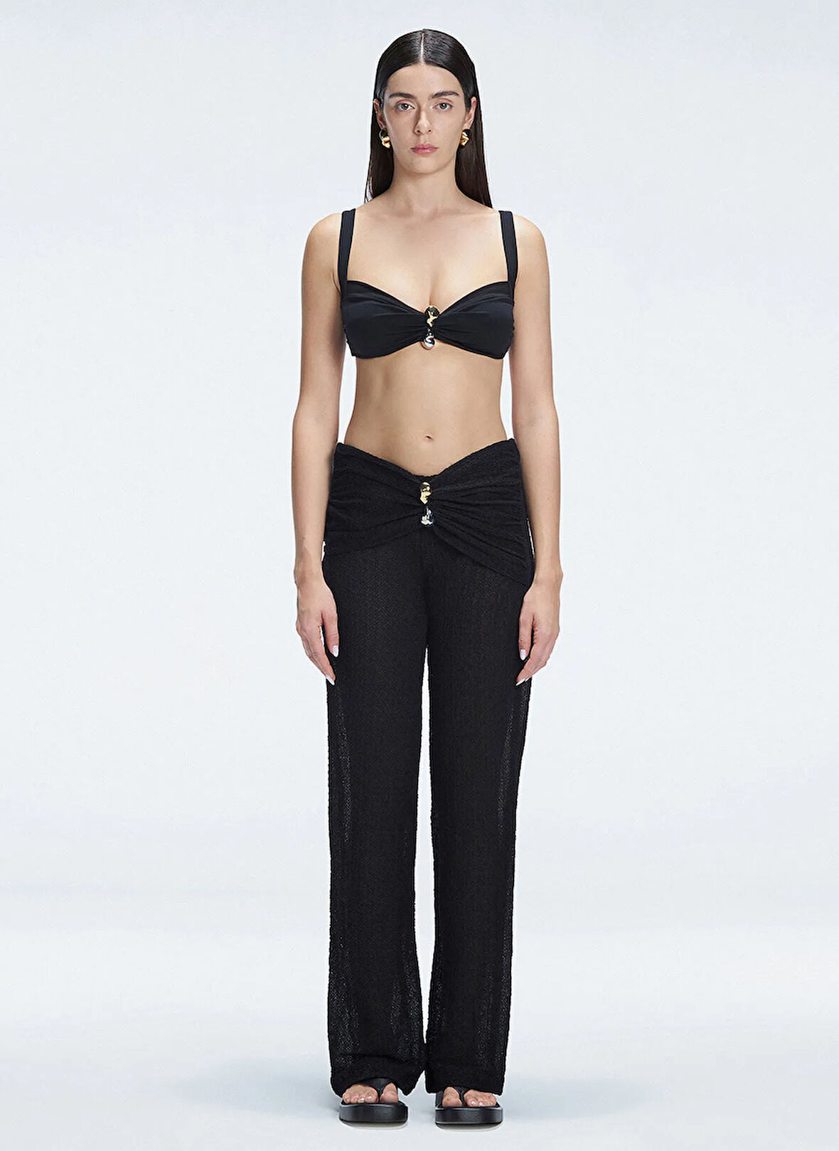 Moeva Normal Bel Standart Siyah Kadın Pantolon ANGELIQUE