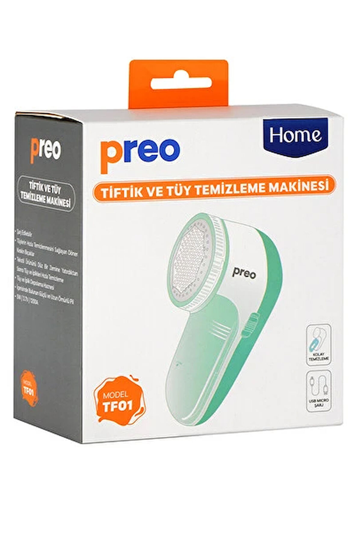 Preo Tf01 Şarjlı Yeşil Tiftik ve Tüy Temizleme Makinesi