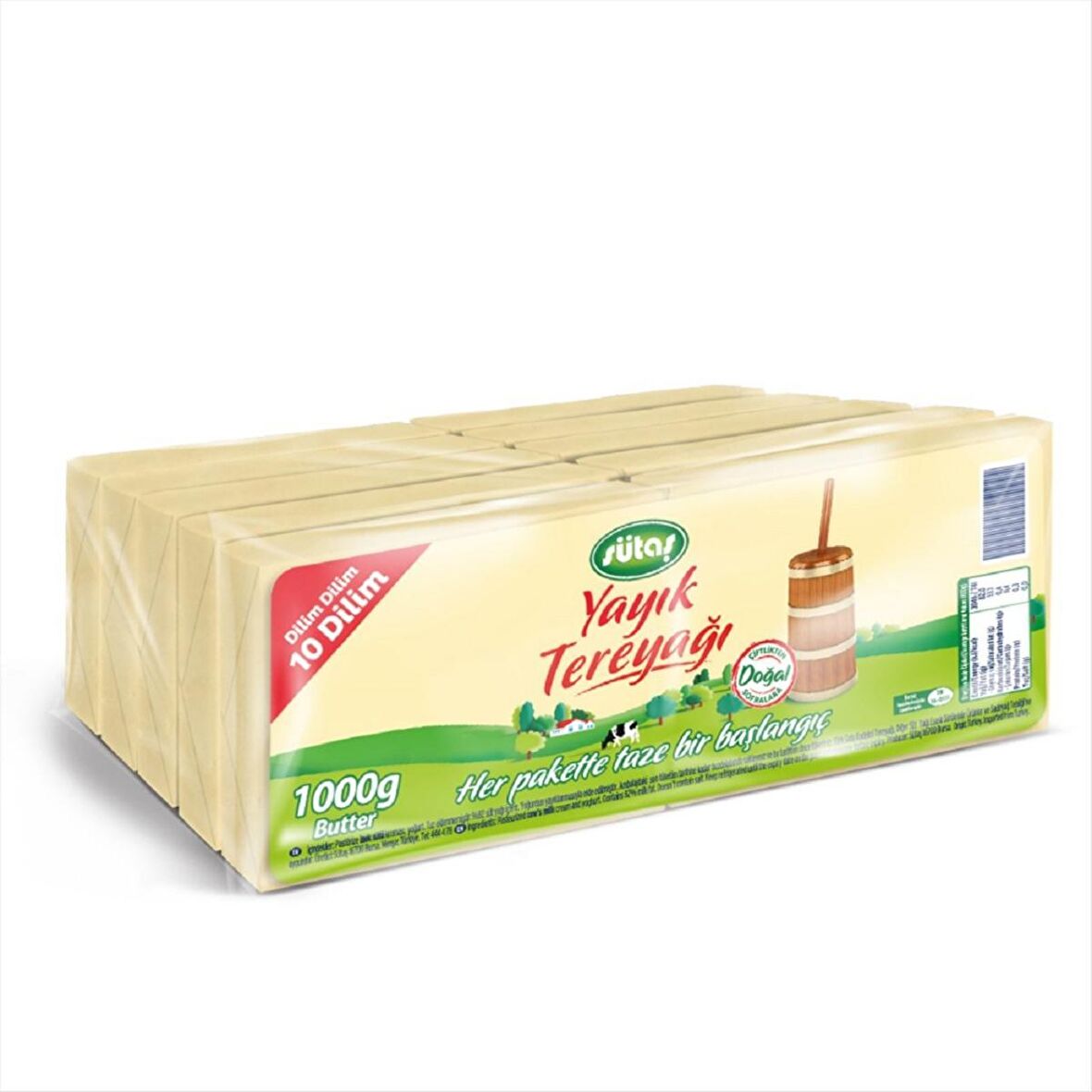 Sütaş Dilimli Yayık Tereyağı 1000 g