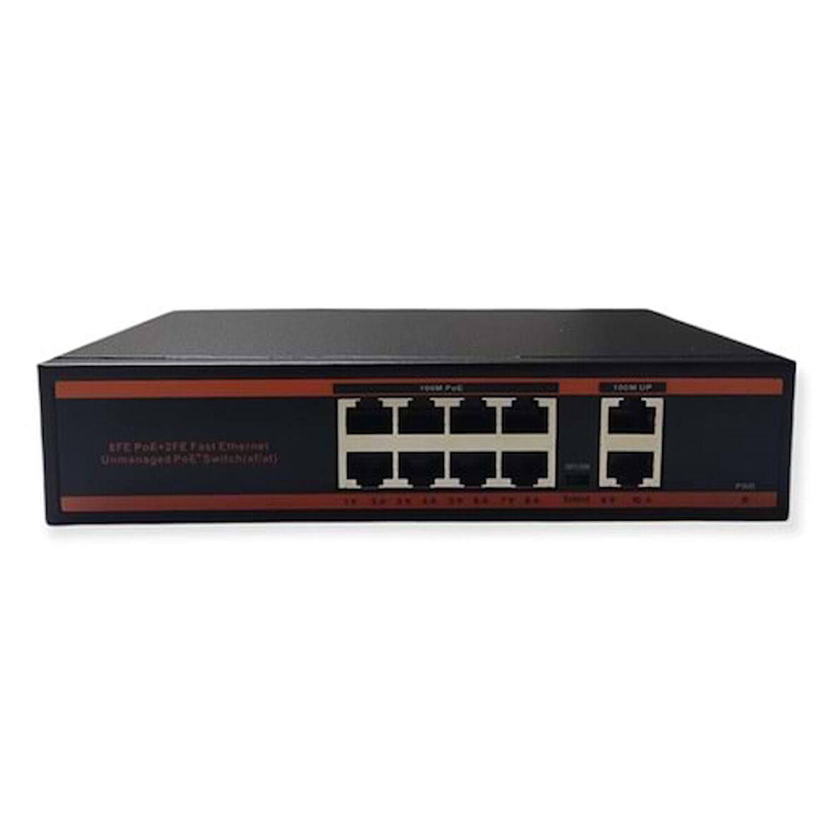 Nova ND1P802ALF 8 Port Poe+ 10-100 Mbps 2 Port 10-100 Uplink Switch 150W