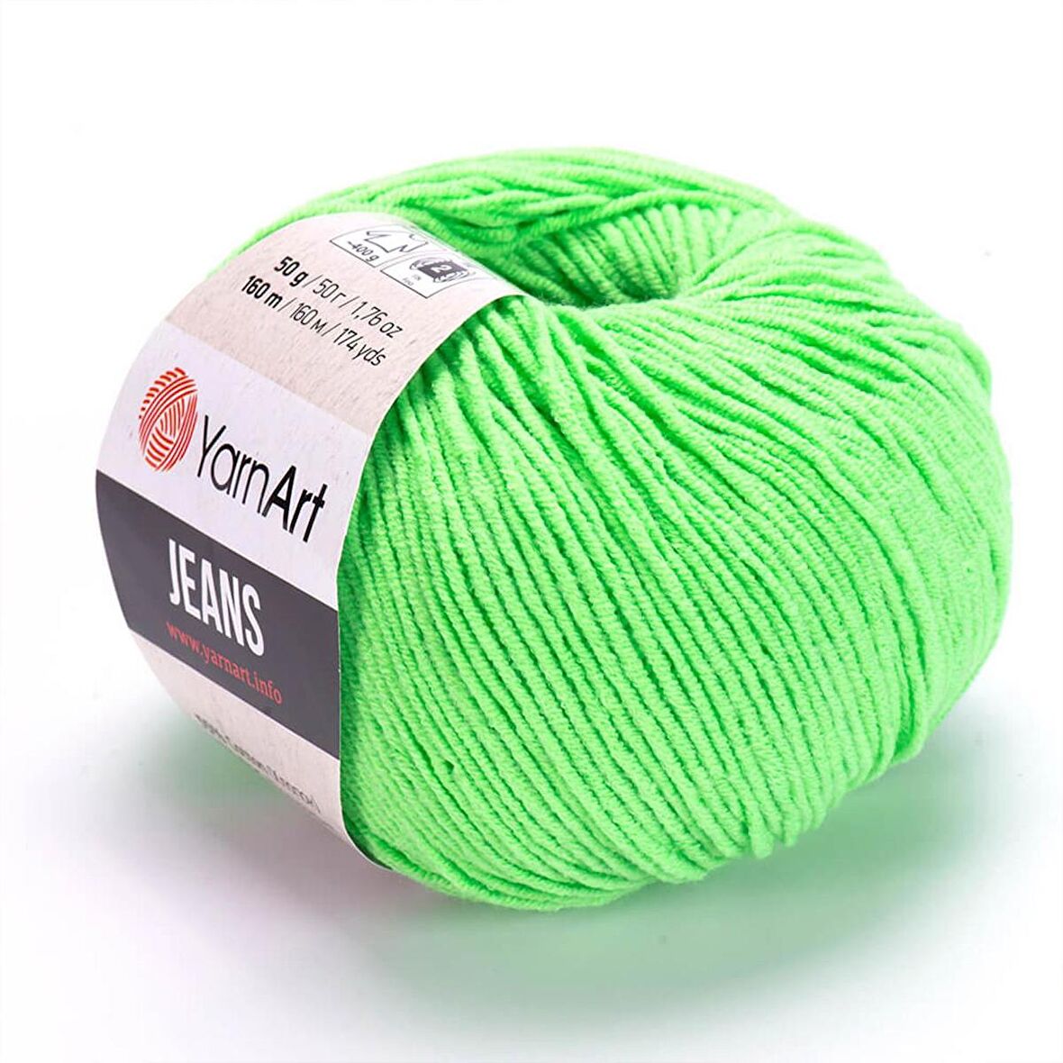 YarnArt Jeans El Örgü İpliği - 60 Neon Yeşil
