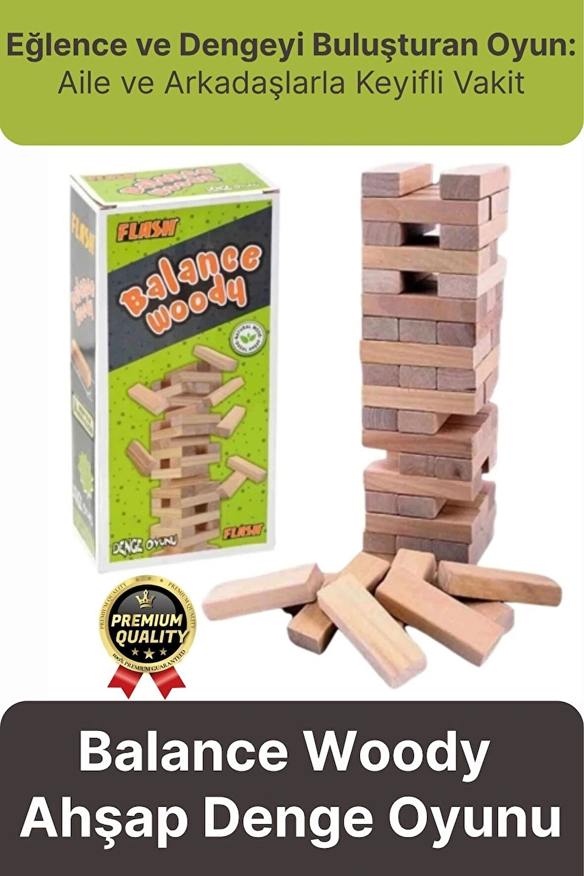 Premium Eğlence Parti Etkinlik Aile Strateji Koordinasyon Gelişimi Balance Woody Ahşap Denge Oyunu