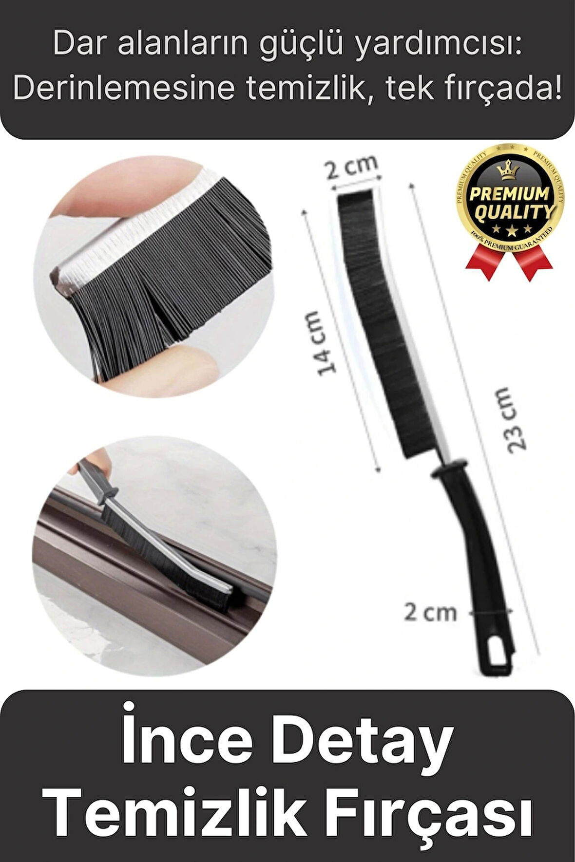 Çok Amaçlı Dayanıklı Pratik Banyo Mutfak Lavabo Ocak Derz Arası İnce Detay Temizlik Fırçası 1 Adet