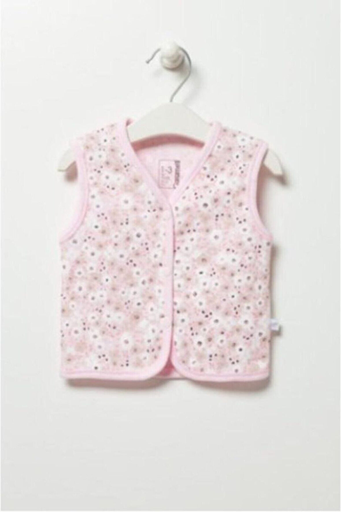 Kız Bebek Pembe Flower Yelek