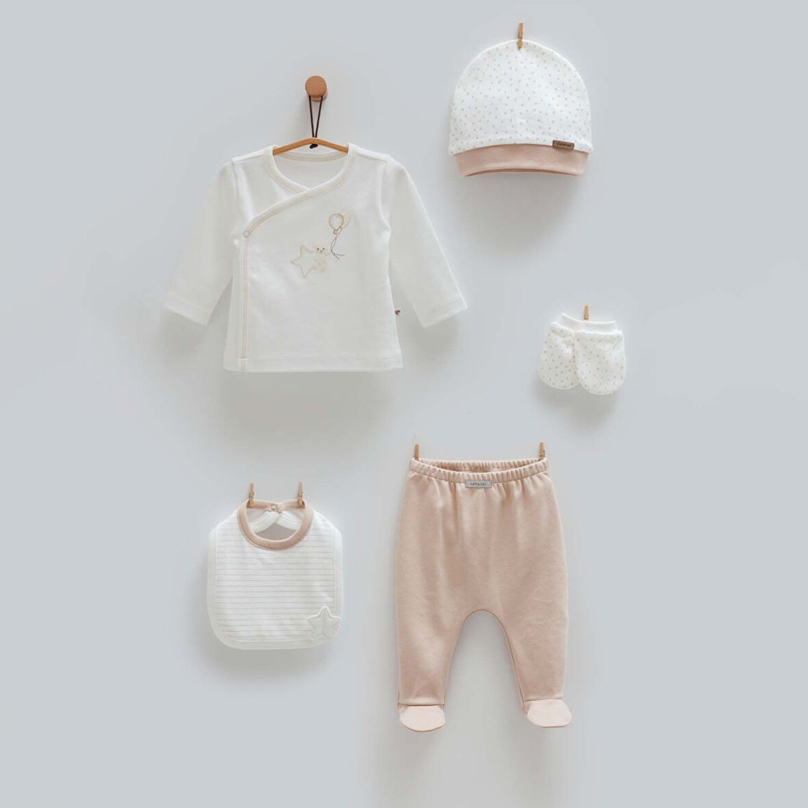 Caramell 5'li Bebek Hastane Çıkış Seti ZE1992