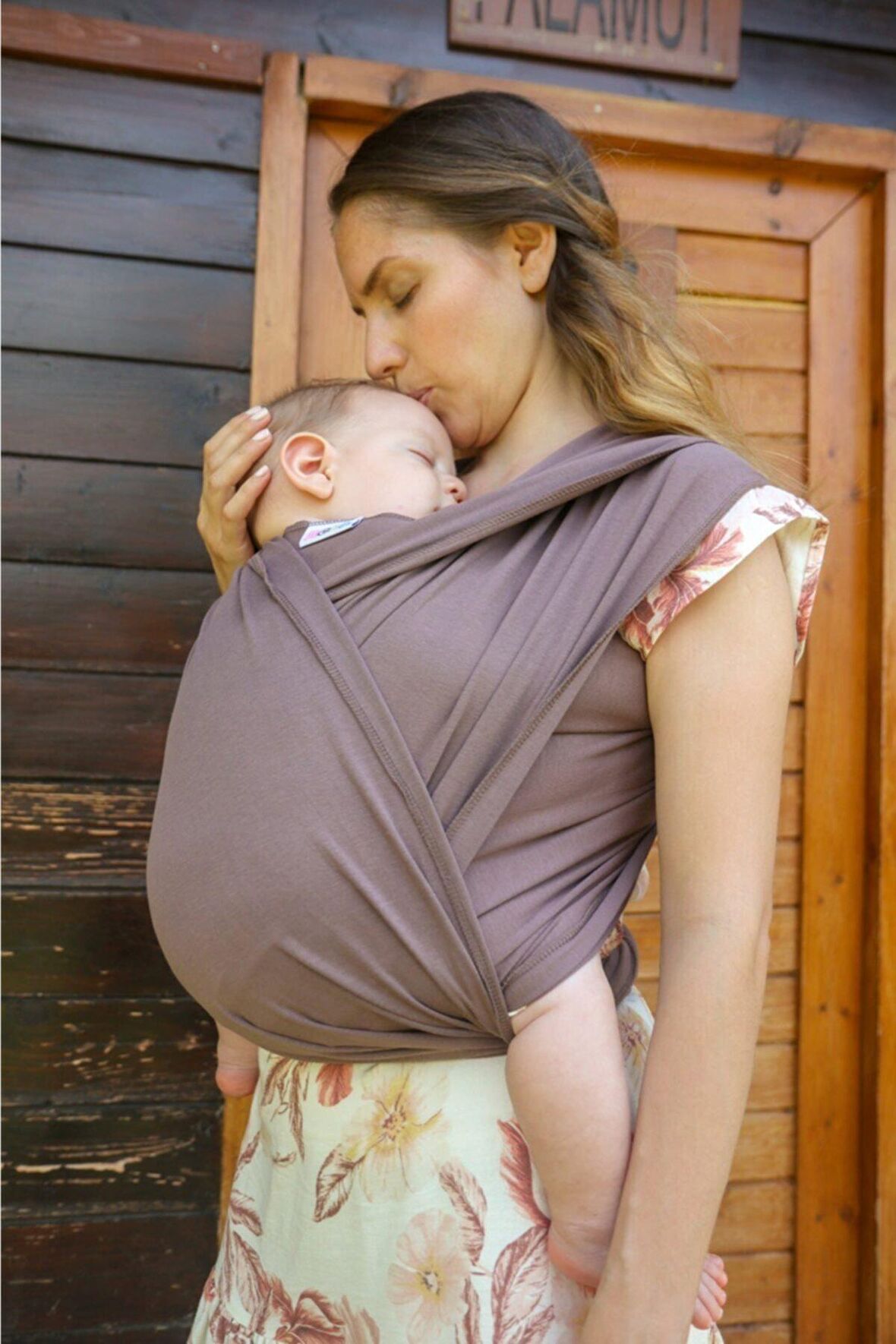 Esnek Wrap Sling, Kanguru-Vizon,Taupe