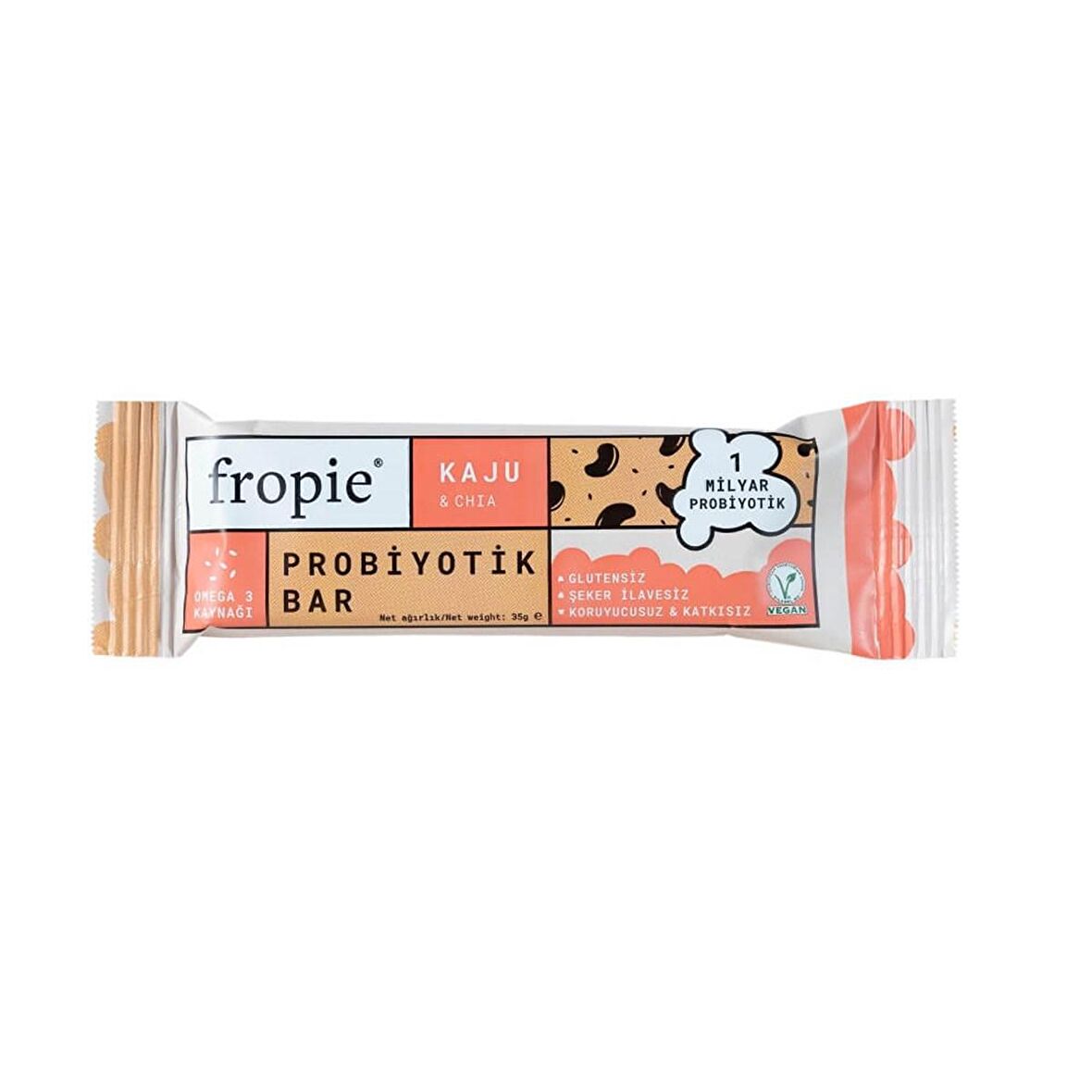 Hurma Bazlı Kaju ve Chialı Probiyotik Bar (35 gr) - Fropie