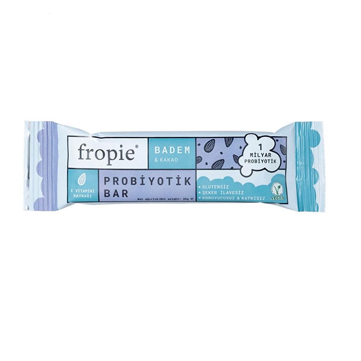 Hurma Bazlı Badem ve Kakaolu Probiyotik Bar (35 gr) - Fropie