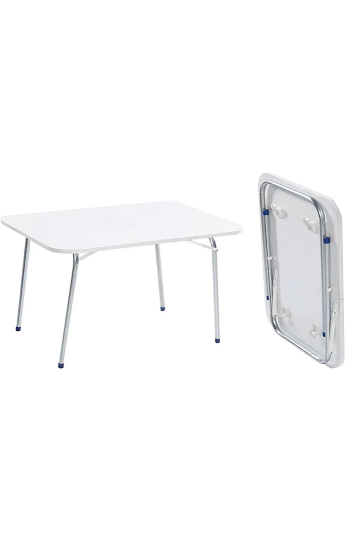 Exent 45X60 cm Kamp Sehpası, Piknik, bahçe balkon plaj sehpası Katlanır Sehpa-BEYAZ