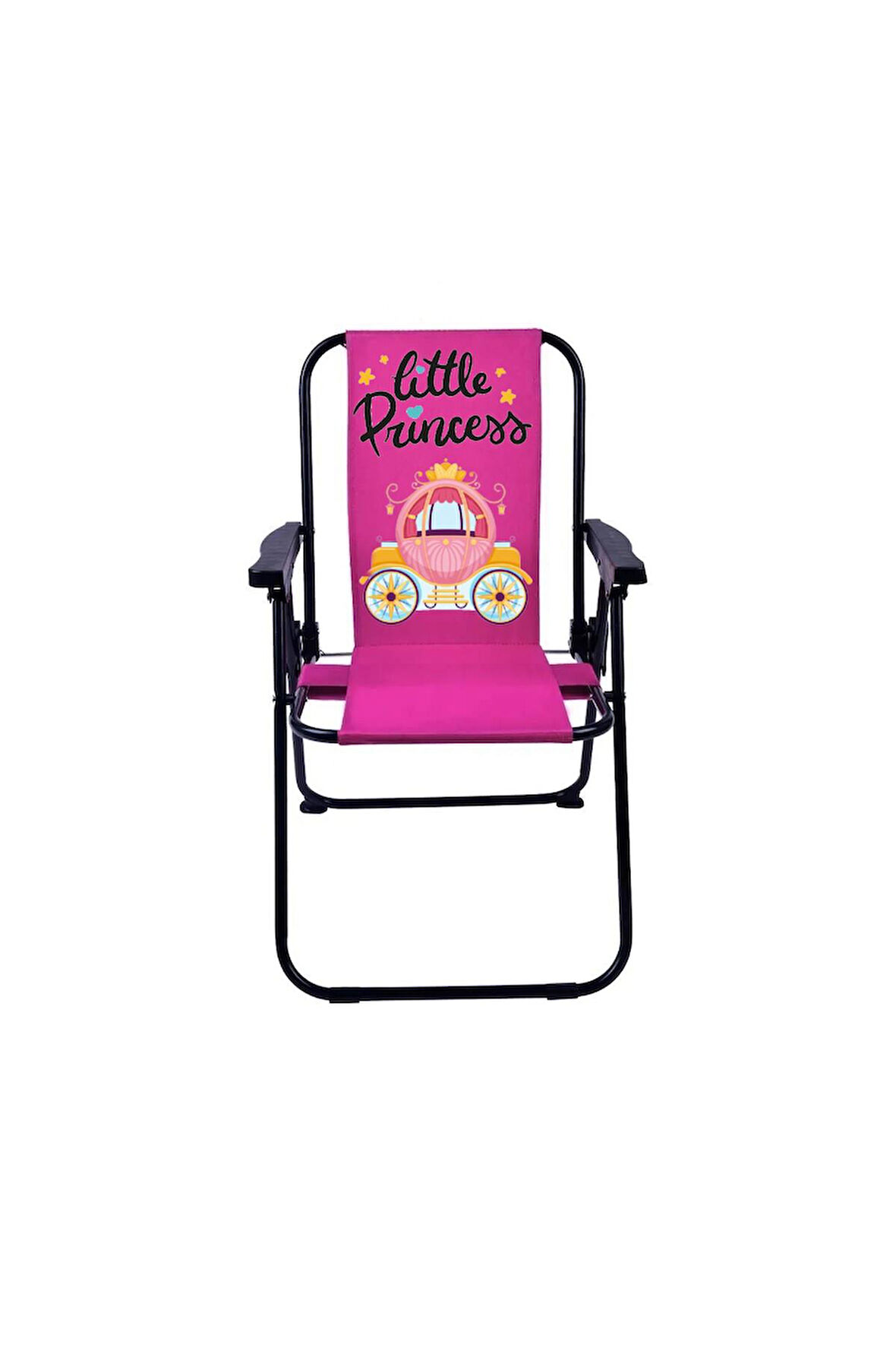 EXENT Little Princess 2-6 Yaş LÜX Çocuk Piknik Sandalyesi-Mini Kamp Sandalyesi-PEMBE