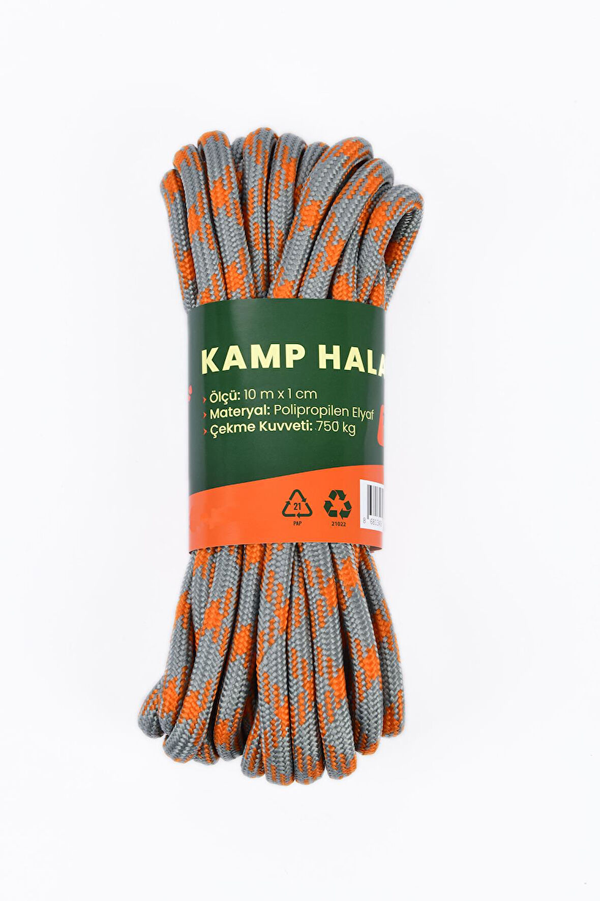 İntercamp Kamp Halatı, Germe Halatı, Kamp ipi, Çadır Halatı, Halat, Uzunluk 10 mt. Çap: 10 mm