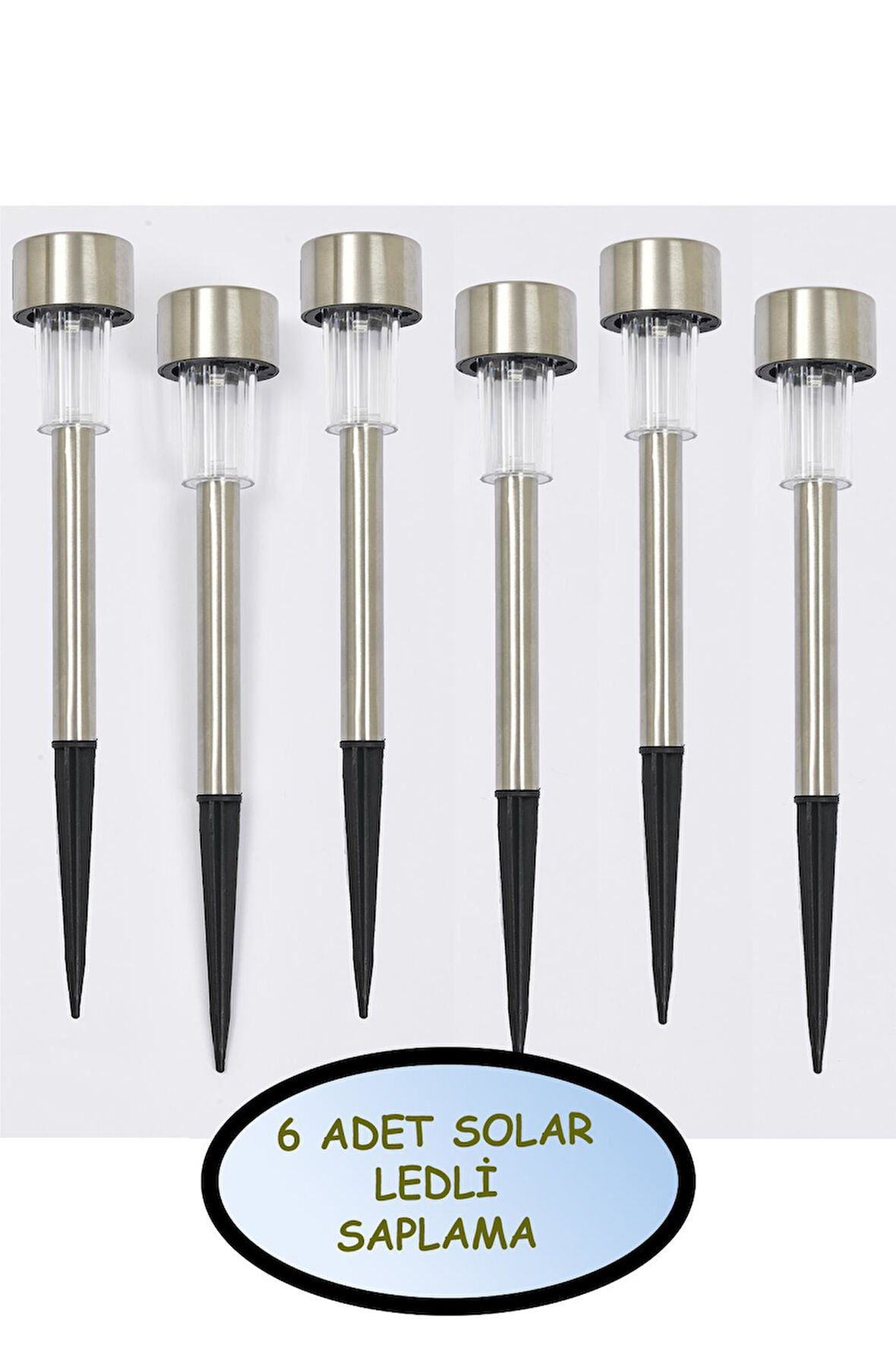 6 Adet Güneş Enerjili Aydınlatma Solar Lamba Bahçe Aydınlatması