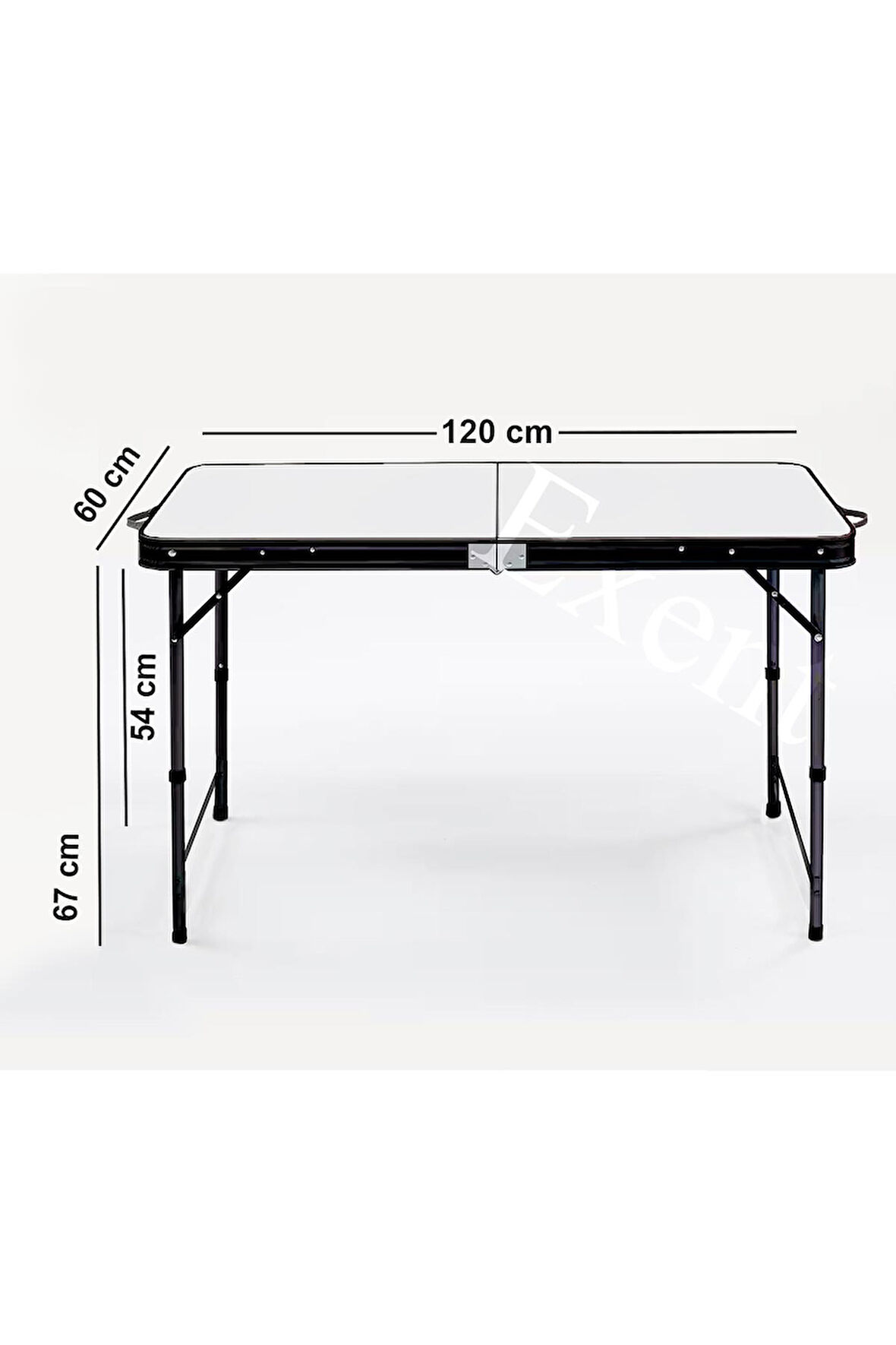 Exent Katlanır KADEMELİ Çantalı Masa, TABURESİZ