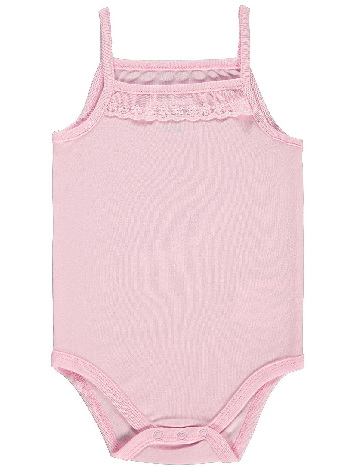 Civil Baby Kız Bebek Çıtçıtlı Badi 3-9 Ay Pembe