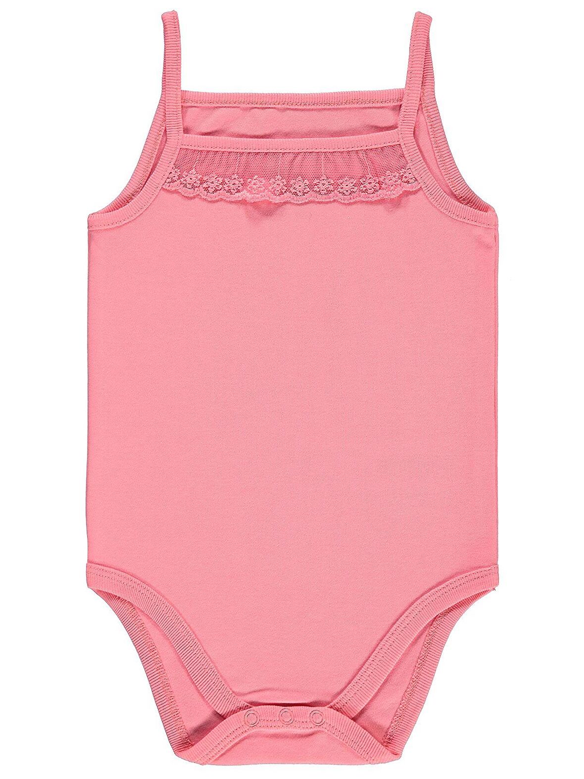 Civil Baby Kız Bebek Çıtçıtlı Badi 12-24 Ay Yavruağzı