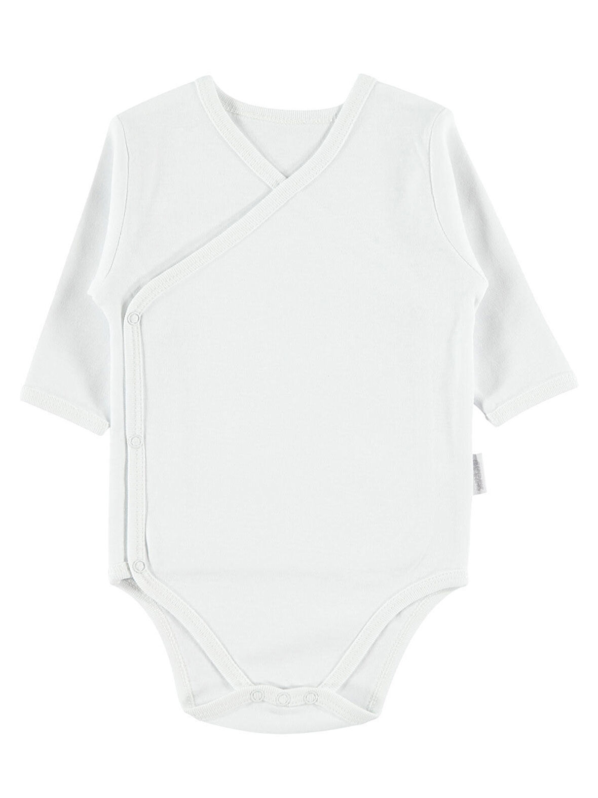 Civil Baby Bebek Kruvaze Yaka Çıtçıtlı Badi 1-6 Ay Beyaz
