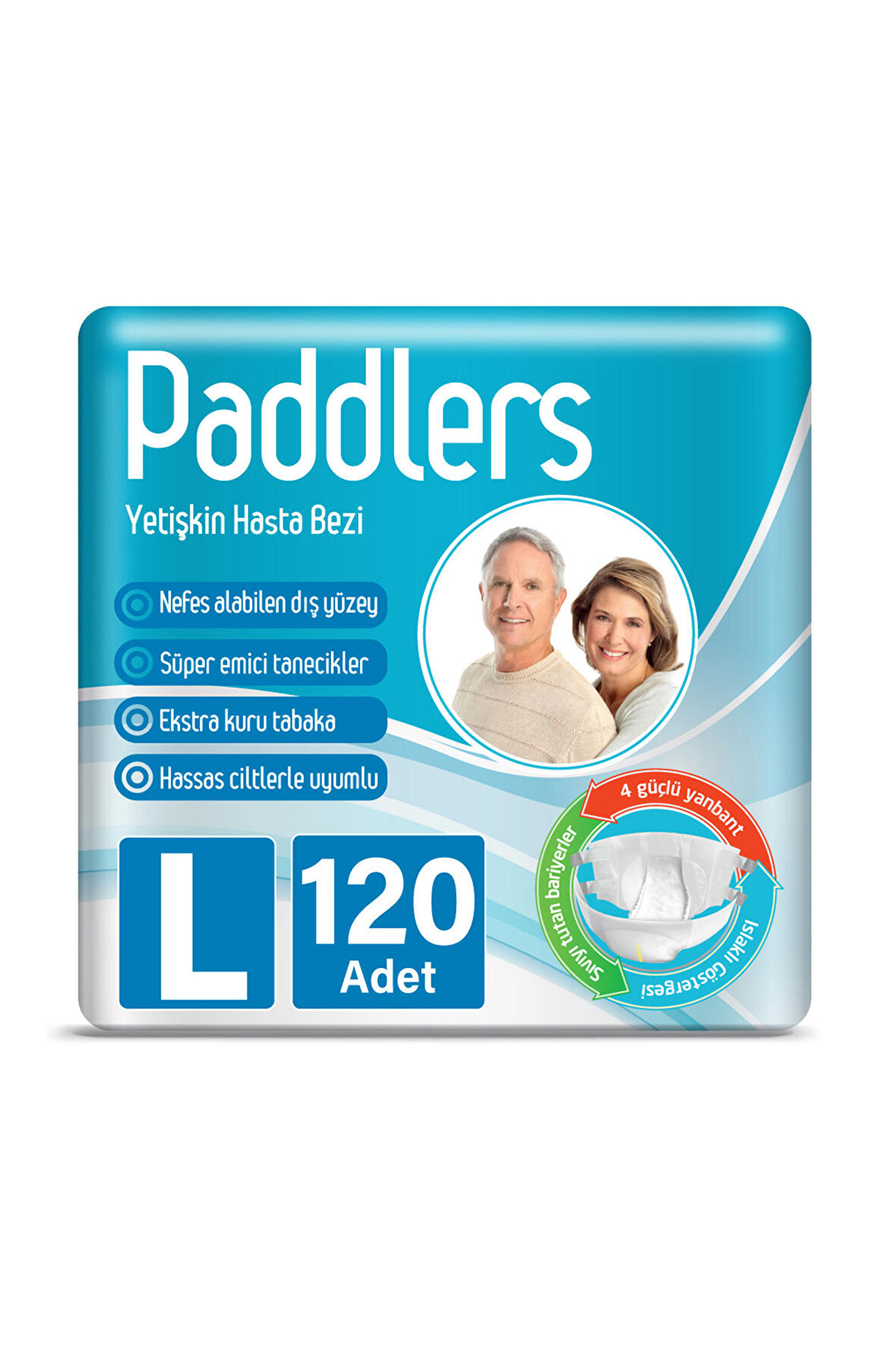 Paddlers Yetişkin Bantlı Bez Large 30 x 4 li Koli (120 Adet)