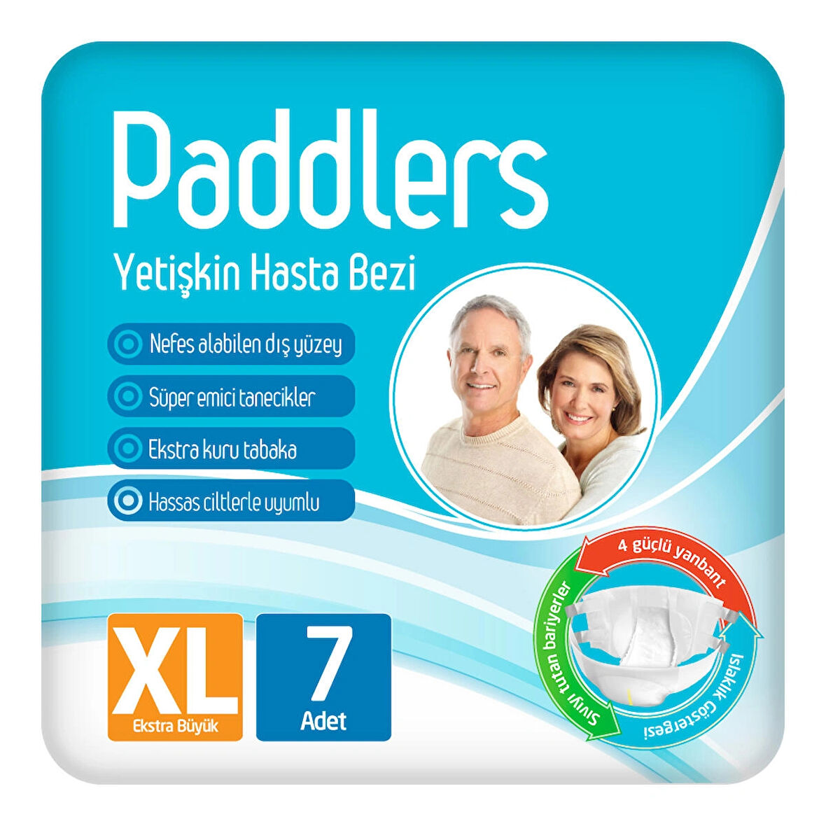 Paddlers Yetişkin Hasta Bantlı Bez X-Large 7 Adet