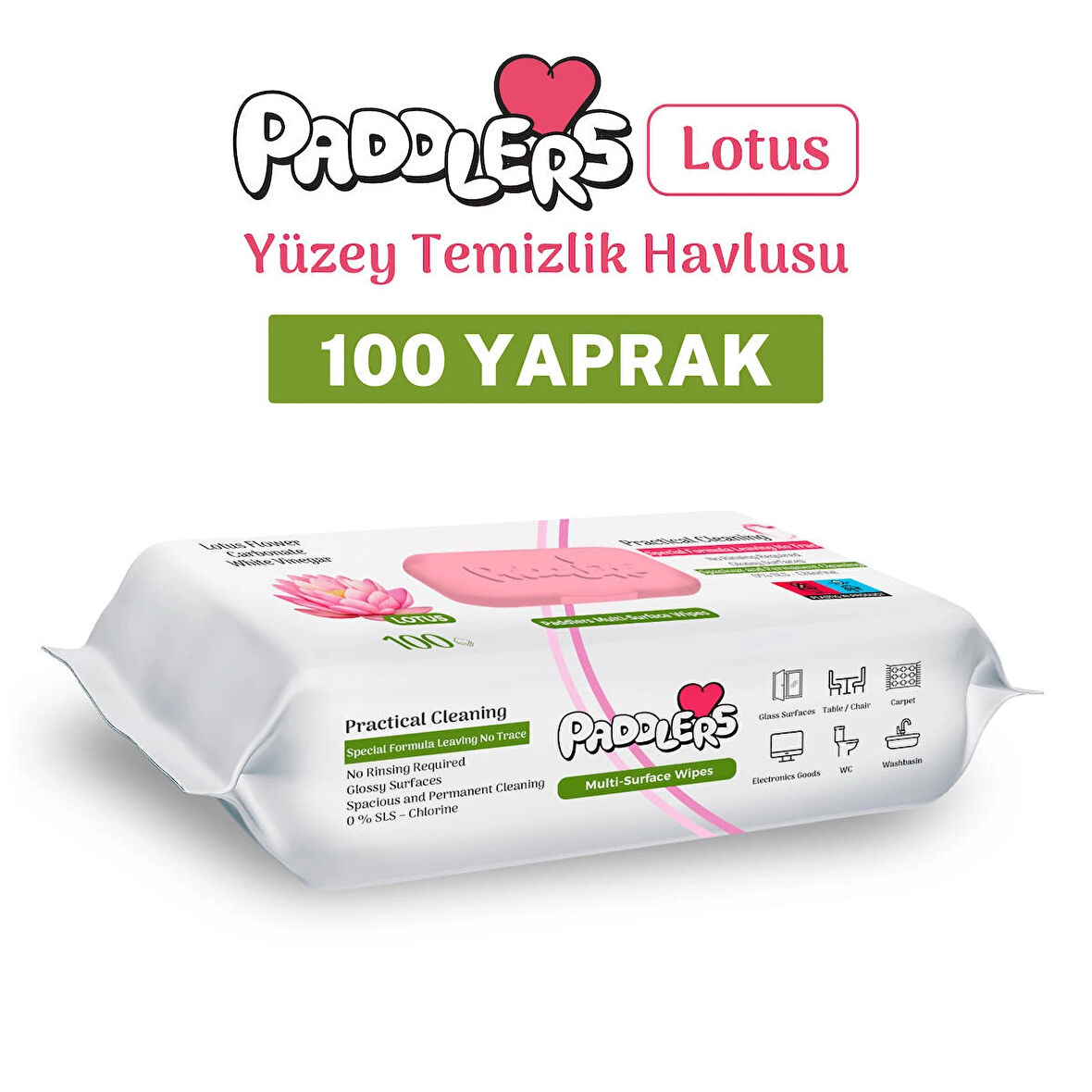 Easy Clean Lotus Çiçeği Yüzey Temizlik Havlusu 100 Yaprak
