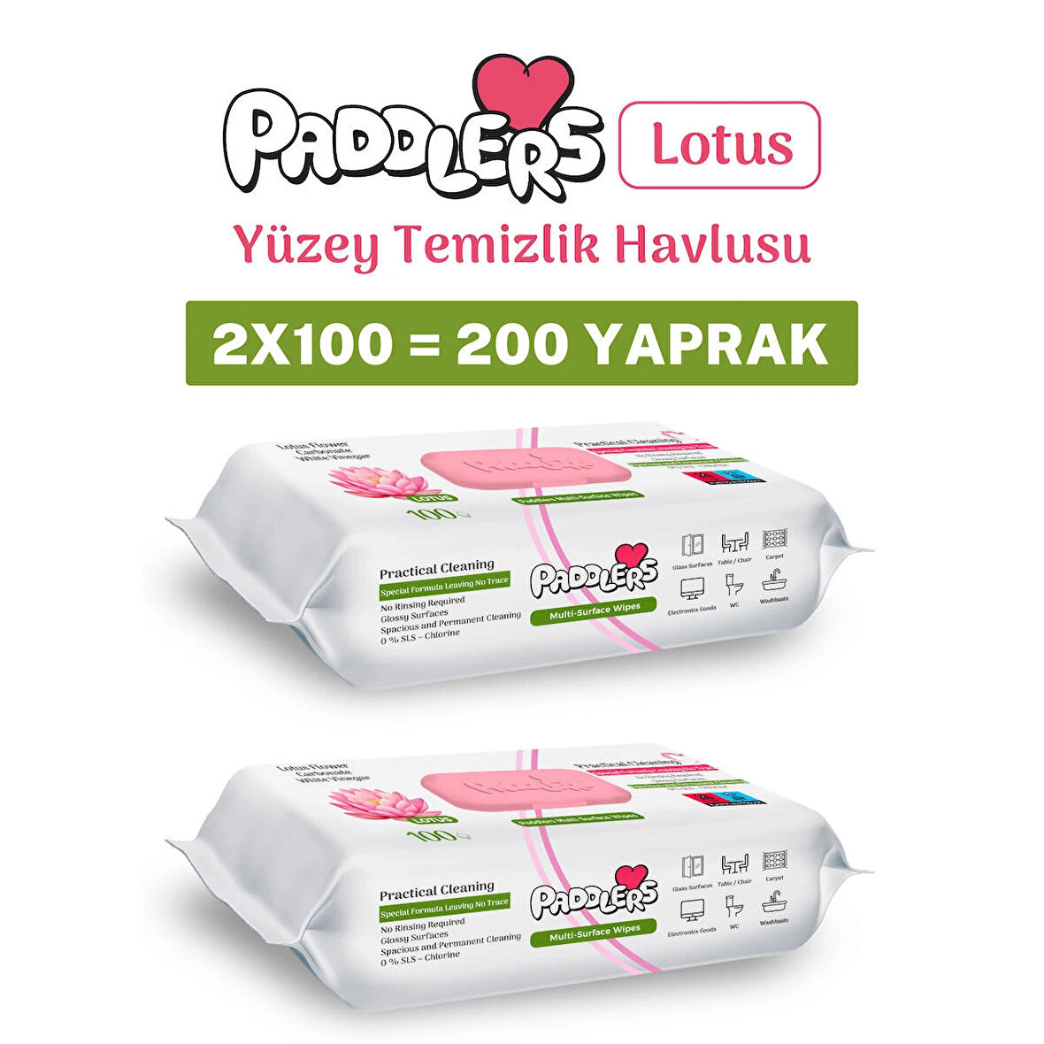 Easy Clean Lotus Çiçeği Yüzey Temizlik Havlusu 2x100 (200 Yaprak)