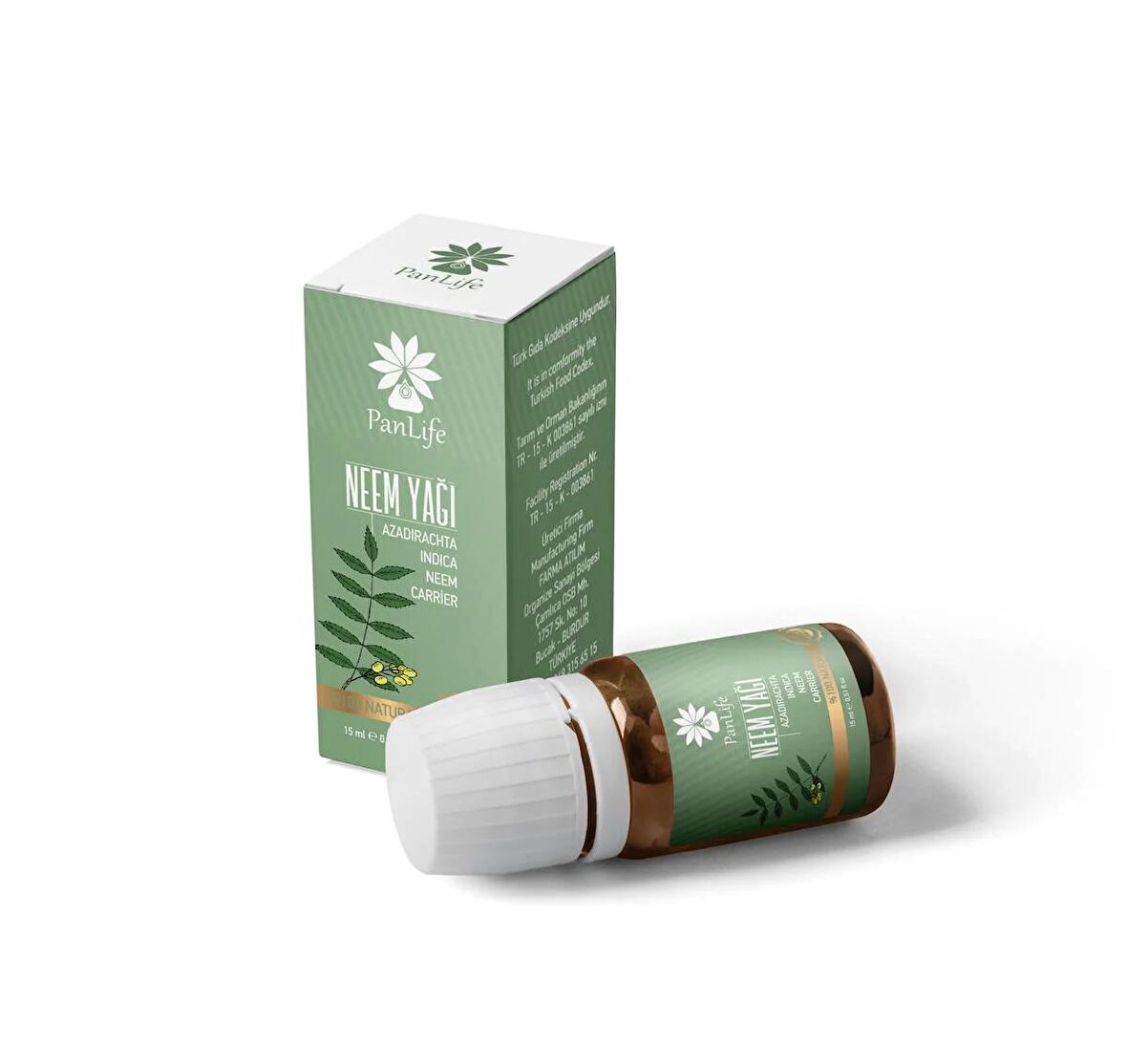 PANLIFE NEEM YAĞI 10 ML   %100 Saf Analiz Sertifikalı ( Karışımsız )